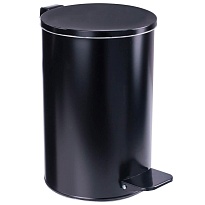 Ведро для мусора с педалью, усиленное, Титан, 10 л, черное, оцинкованная сталь в Мурманске