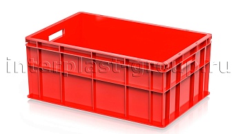 Ящик для молока, мяса, овощей и фруктов сплошной усиленный красный в Мурманске