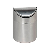 Урна для мусора 1,2 л настольная, с качающейся крышкой, нержавеющая сталь, матовая в Мурманске
