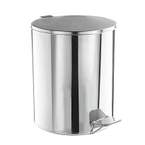 Ведро для мусора с педалью, усиленное, Титан, 15 л, нержавеющая сталь, хром в Мурманске