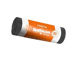 Мешки для мусора 20 л, черные, в рулоне 25 шт., ПНД, 6 мкм, 420х450 мм, SIBIRSKAYA, 101-001 S в Мурманске