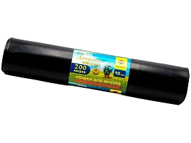Мешки для мусора 200 л, ароматизированные, черные, в рулоне 10 шт., ПВД, 100 мкм, 1200х800 мм, Добрыня, Dob20010black в Мурманске Мешки для мусора 200 л, ароматизированные, черные, в рулоне 10 шт., ПВД, 100 мкм, 1200х800 мм, Добрыня, Dob20010black в Мурманске