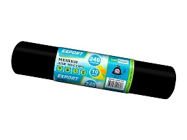 Мешки для мусора 240 л, черные, в рулоне 10 шт., ПВД 80 мкм, 1300х930 мм, EXPORT, exp 24010167 в Мурманске Мешки для мусора 240 л, черные, в рулоне 10 шт., ПВД 80 мкм, 1300х930 мм, EXPORT, exp 24010167 в Мурманске