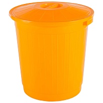 Мусорный бак с крышкой 50 л желтый 50 желтый в Мурманске