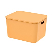 Ящик пластиковый вкладываемый желтый 410х305х245 мм в Мурманске