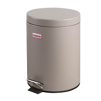 Ведро-контейнер для мусора (урна) с педалью LAIMA Classic, 5 л, серое, матовое, металл, со съемным внутренним ведром в Мурманске