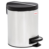 Ведро-контейнер для мусора (урна) с педалью LAIMA Modern, 5 л, матовое, нержавеющая сталь в Мурманске