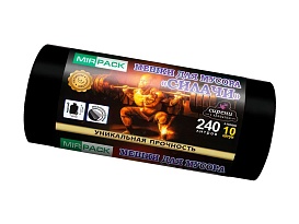 Мешки для мусора 240 л, ароматизированные, черные, в рулоне 10 шт., ПВД 40 мкм, 1500х1100 мм, СИЛАЧИ, sil24011110 в Мурманске